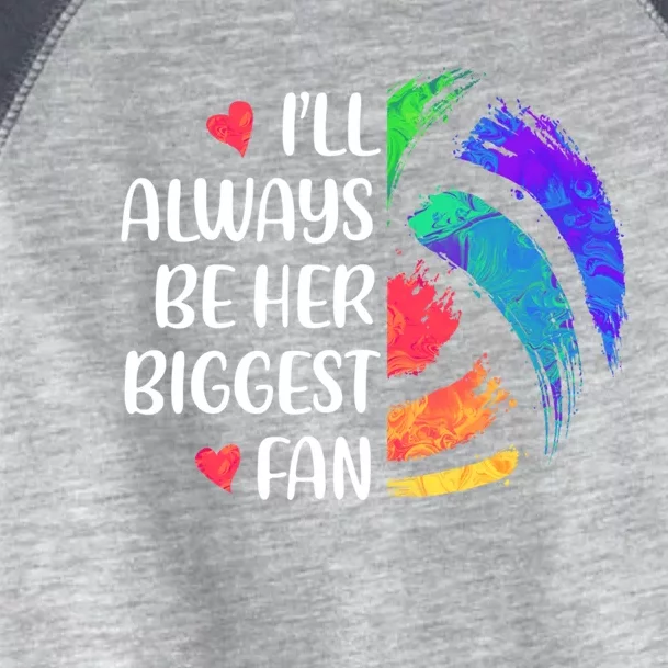 I'll Always Be Her Biggest Fan Volleyball Mom Volleyball Dad Gift Toddler Fine Jersey T-Shirt