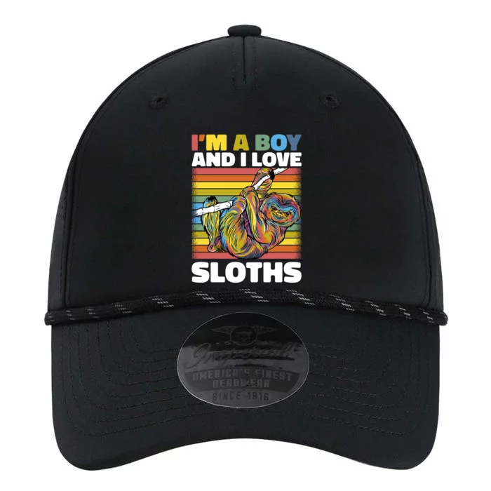 I'm A Boy And I Love Sloths Cool Gift Performance The Dyno Cap