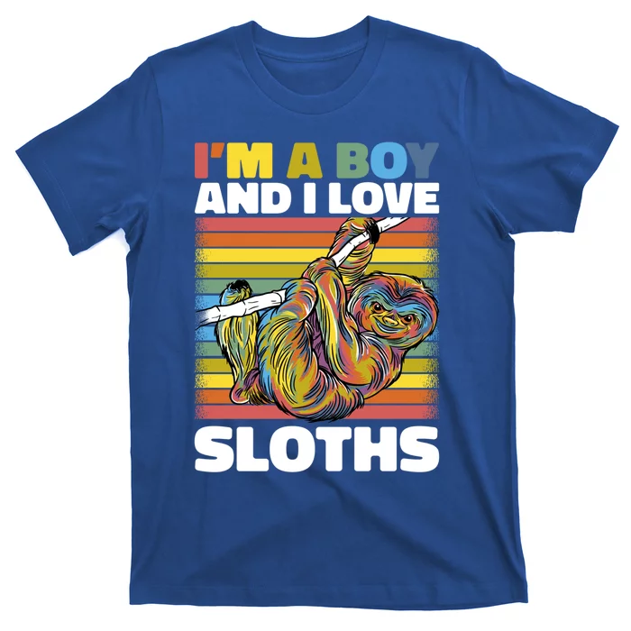 I'm A Boy And I Love Sloths Cool Gift T-Shirt