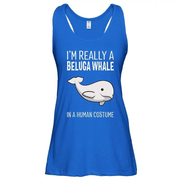 Im A Beluga Whale In A Human Costume Halloween Gift Cute Ladies Essential Flowy Tank