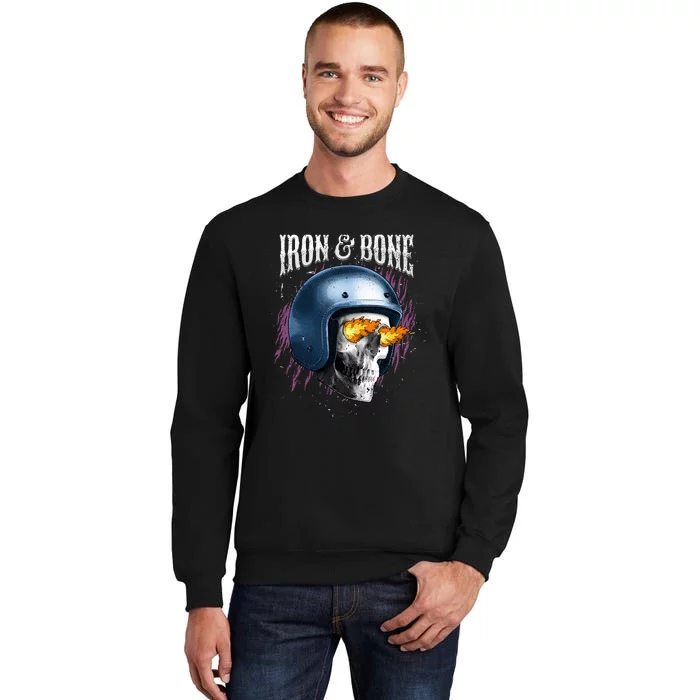 Iron And Bone Skull Biker Flame Sweatshirt