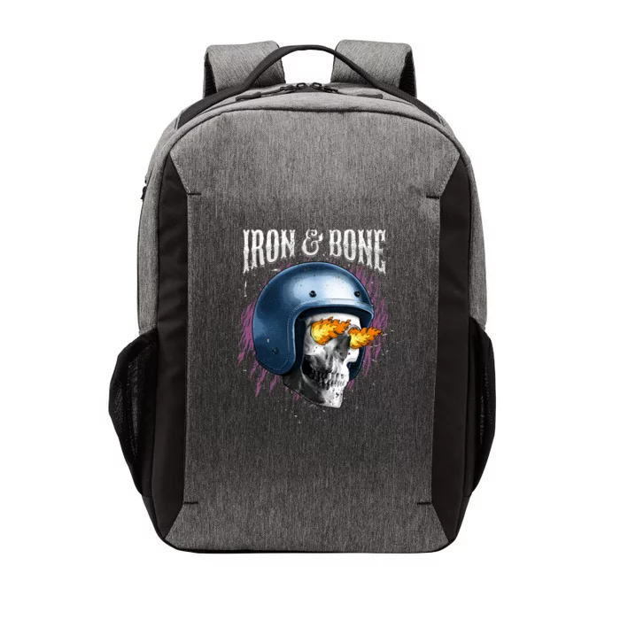 Iron And Bone Skull Biker Flame Vector Backpack