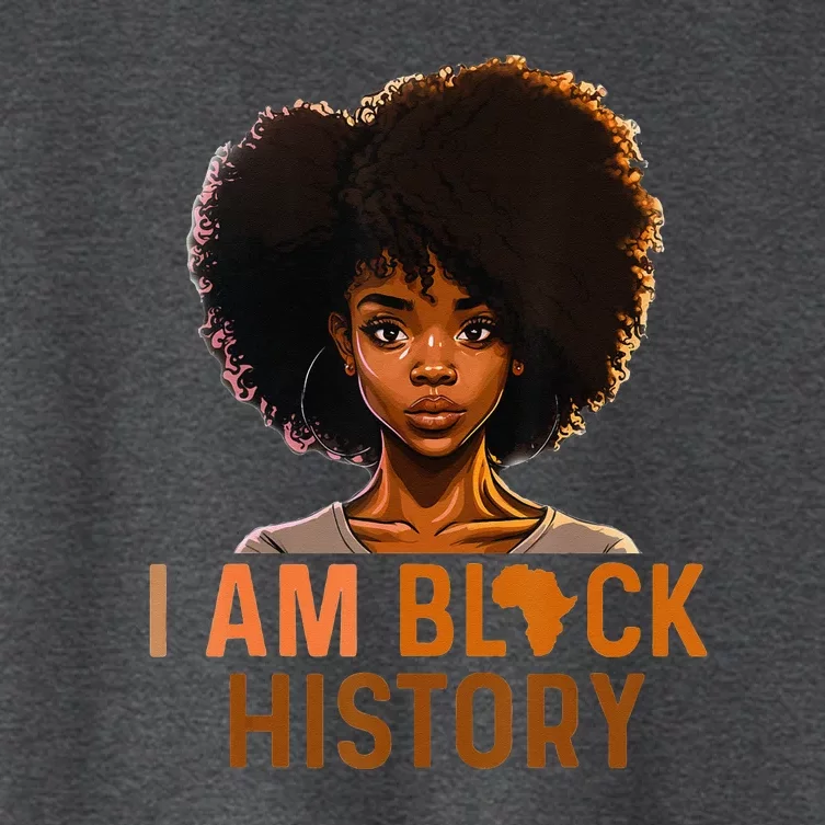 I Am Black History Melanin Black History Month Women's Crop Top Tee