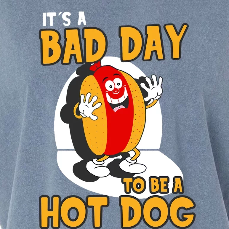 Its A Bad Day To Be A Hot Dog | Funny Hot Dog Garment-Dyed Women's Muscle Tee