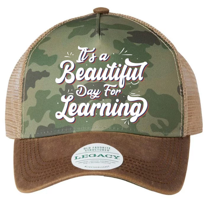 Its A Beautiful Day For Learning Best Teacher Ever Legacy Tie Dye Trucker Hat