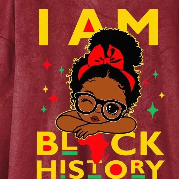 I Am Black History Hooded Wearable Blanket