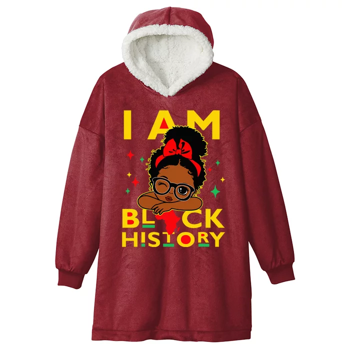 I Am Black History Hooded Wearable Blanket