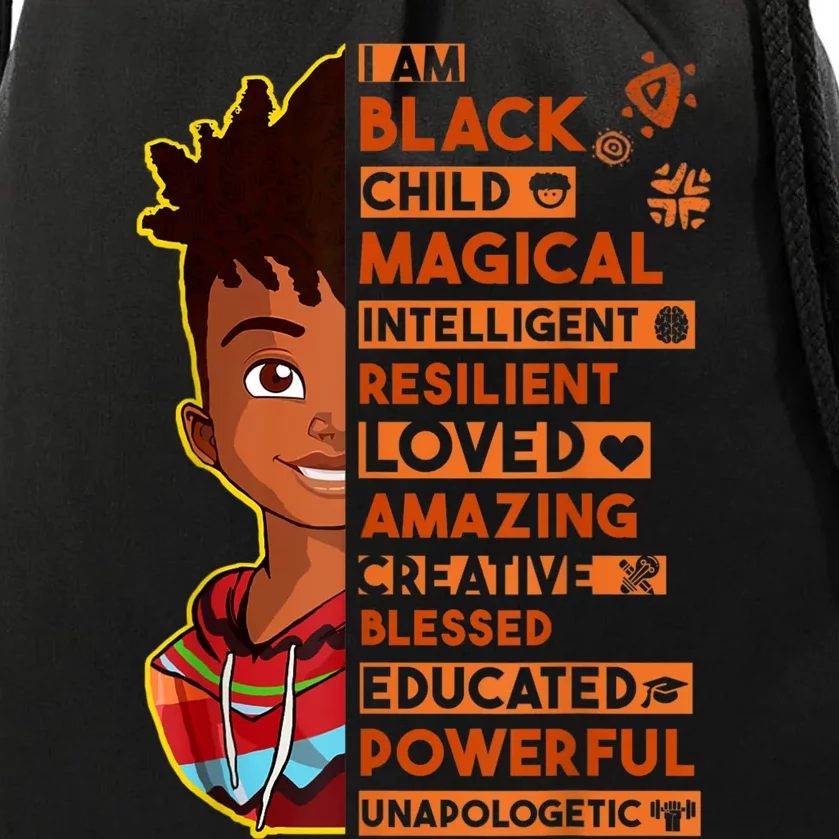 I Am Black History Month African American Drawstring Bag