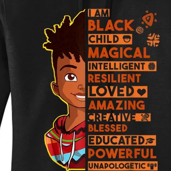 I Am Black History Month African American Women's Pullover Hoodie