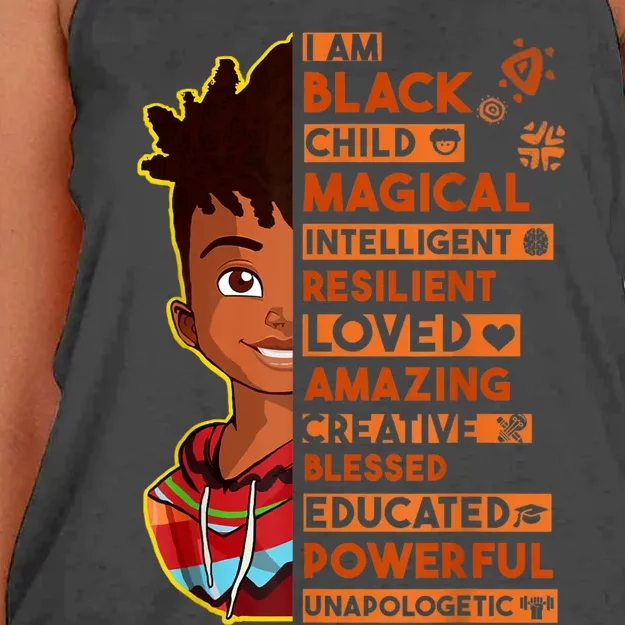 I Am Black History Month African American Women's Knotted Racerback Tank