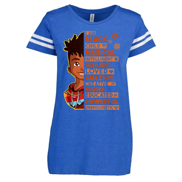 I Am Black History Month African American Enza Ladies Jersey Football T-Shirt