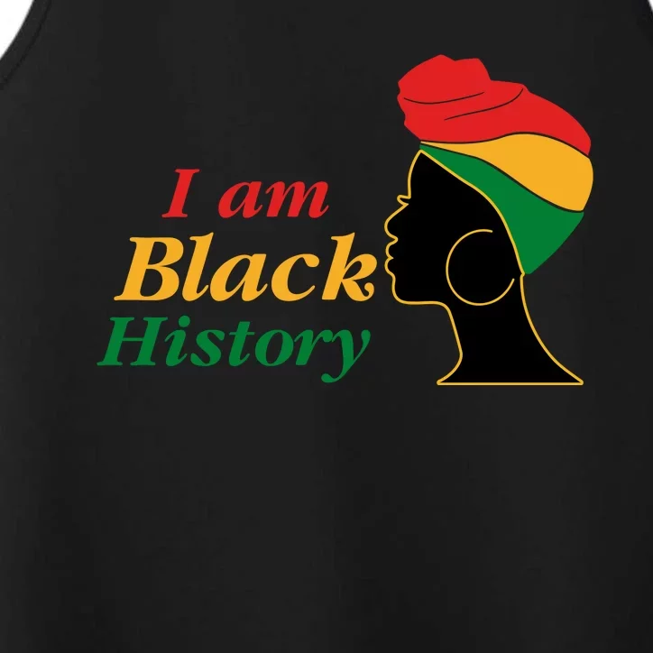 I Am Black History Strong Female Pride Performance Tank