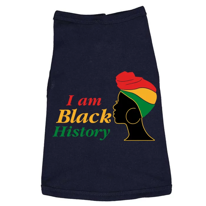 I Am Black History Strong Female Pride Doggie Tank