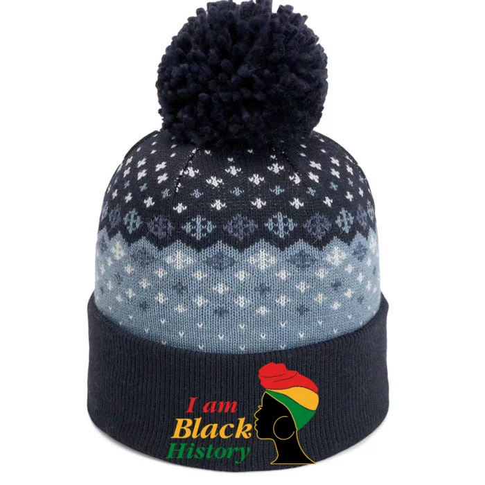 I Am Black History Strong Female Pride The Baniff Cuffed Pom Beanie