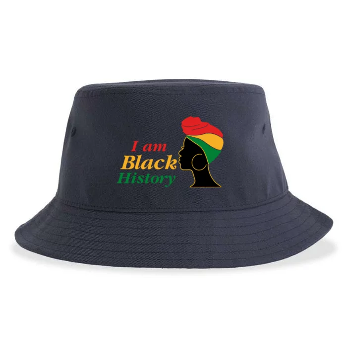 I Am Black History Strong Female Pride Sustainable Bucket Hat