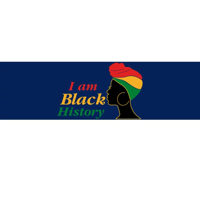 I Am Black History Strong Female Pride Bumper Sticker