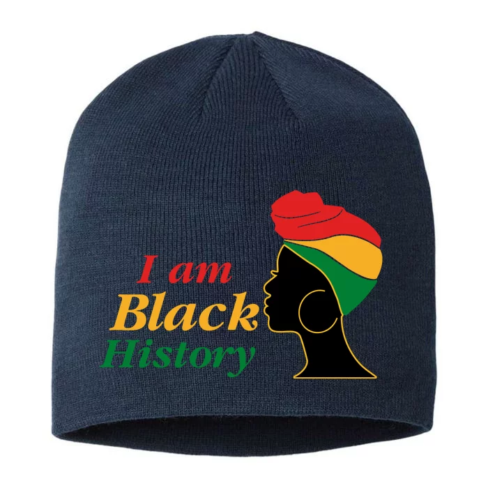 I Am Black History Strong Female Pride 8 1/2in Sustainable Knit Beanie