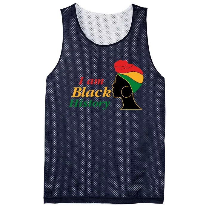 I Am Black History Strong Female Pride Mesh Reversible Basketball Jersey Tank