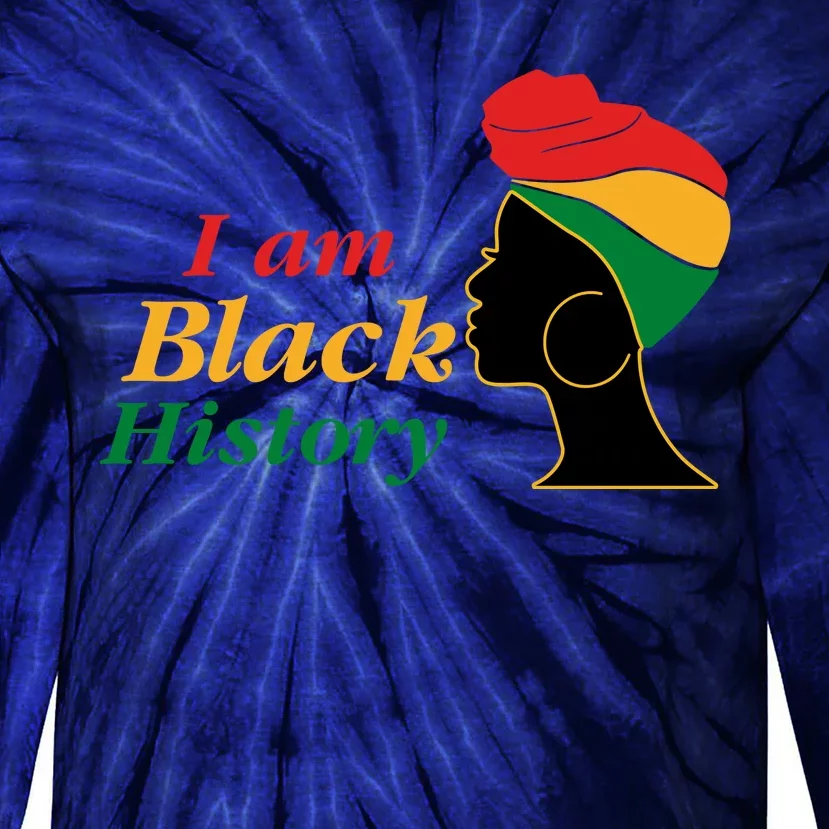 I Am Black History Strong Female Pride Tie-Dye Long Sleeve Shirt