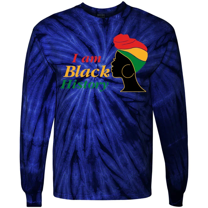 I Am Black History Strong Female Pride Tie-Dye Long Sleeve Shirt