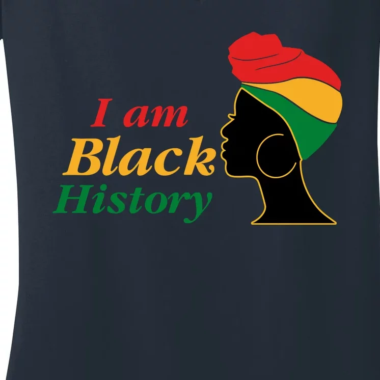 I Am Black History Strong Female Pride Women's V-Neck T-Shirt