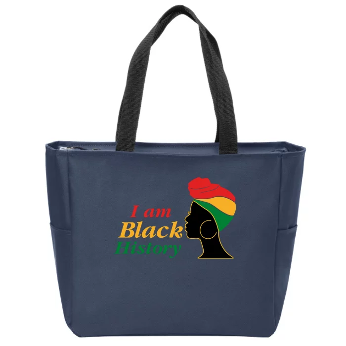 I Am Black History Strong Female Pride Zip Tote Bag