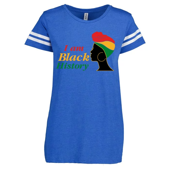 I Am Black History Strong Female Pride Enza Ladies Jersey Football T-Shirt