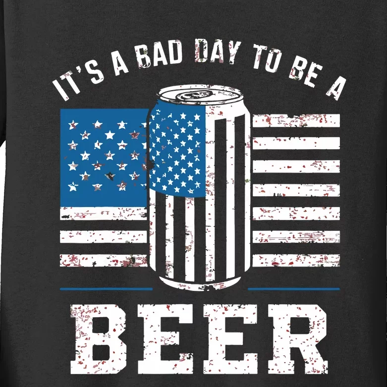 Its A Bad Day To Be Beer Red Kids Long Sleeve Shirt