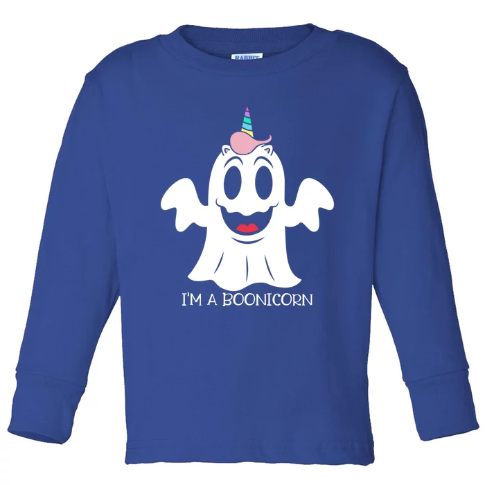 Im A Boonicorn Cute Halloween Ghost Unicorn Gift Toddler Long Sleeve Shirt