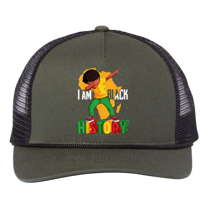 I Am Black History Black History Month Retro Rope Trucker Hat Cap