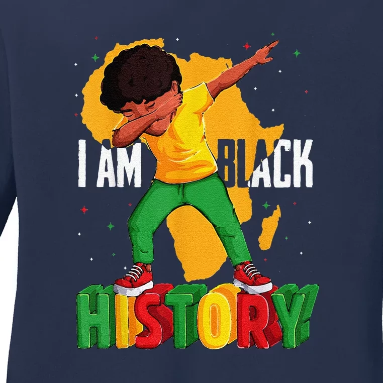 I Am Black History Black History Month Ladies Long Sleeve Shirt