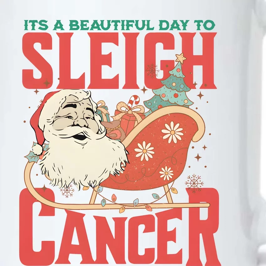 Its A Beautiful Day To Sleigh Cancer Santa Claus Christmas Black Color Changing Mug