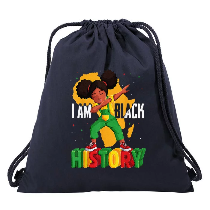 I Am Black History Women Black History Month Drawstring Bag