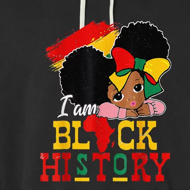 I Am Black History Month Black Melanin Garment-Dyed Fleece Hoodie