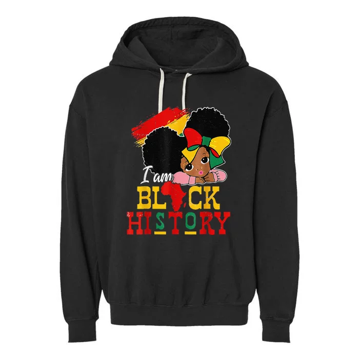 I Am Black History Month Black Melanin Garment-Dyed Fleece Hoodie