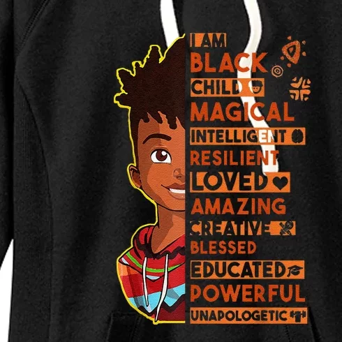 I Am Black History Month African American Women's Fleece Hoodie