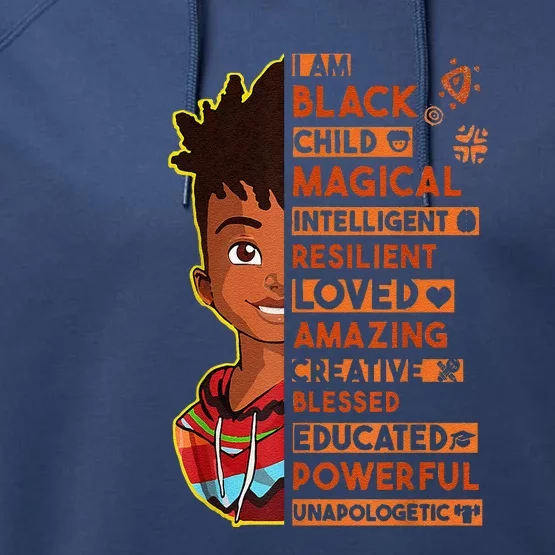 I Am Black History Month African American Performance Fleece Hoodie