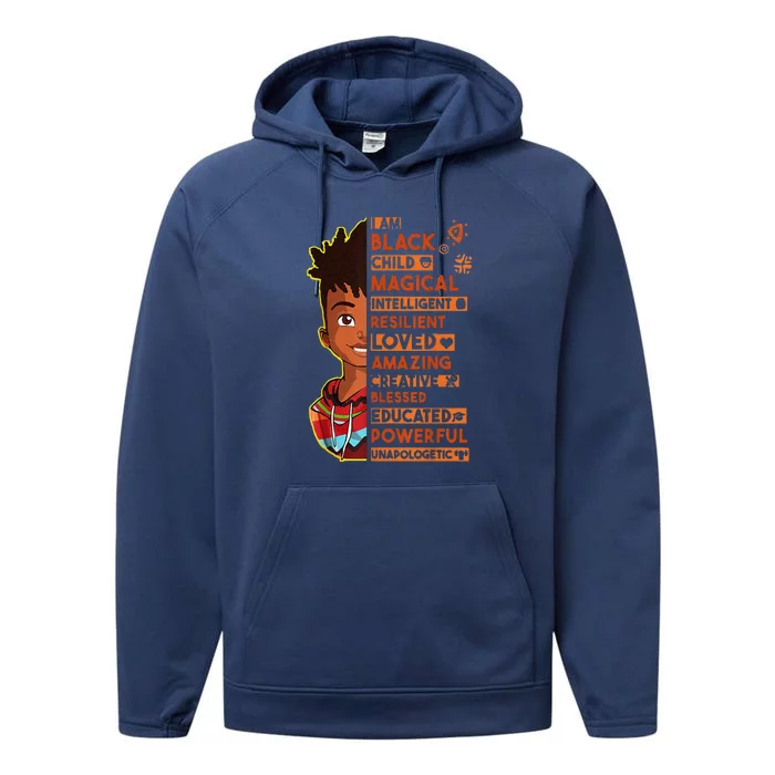 I Am Black History Month African American Performance Fleece Hoodie