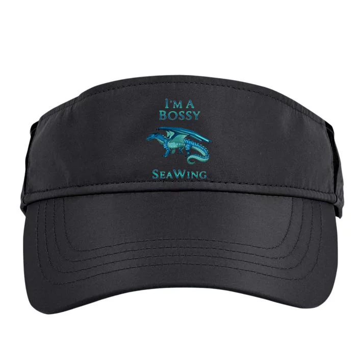 Im A Bossy Seawing Dragon Lovers Ocean Dragon Adult Drive Performance Visor