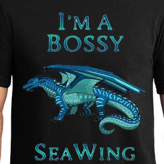 Im A Bossy Seawing Dragon Lovers Ocean Dragon Pajama Set