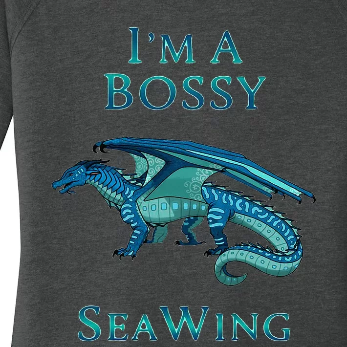 Im A Bossy Seawing Dragon Lovers Ocean Dragon Women's Perfect Tri Tunic Long Sleeve Shirt