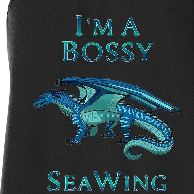 Im A Bossy Seawing Dragon Lovers Ocean Dragon Women's Racerback Tank