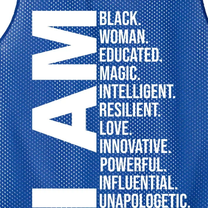 I Am Black Black History Month Educated Black Gift Mesh Reversible Basketball Jersey Tank