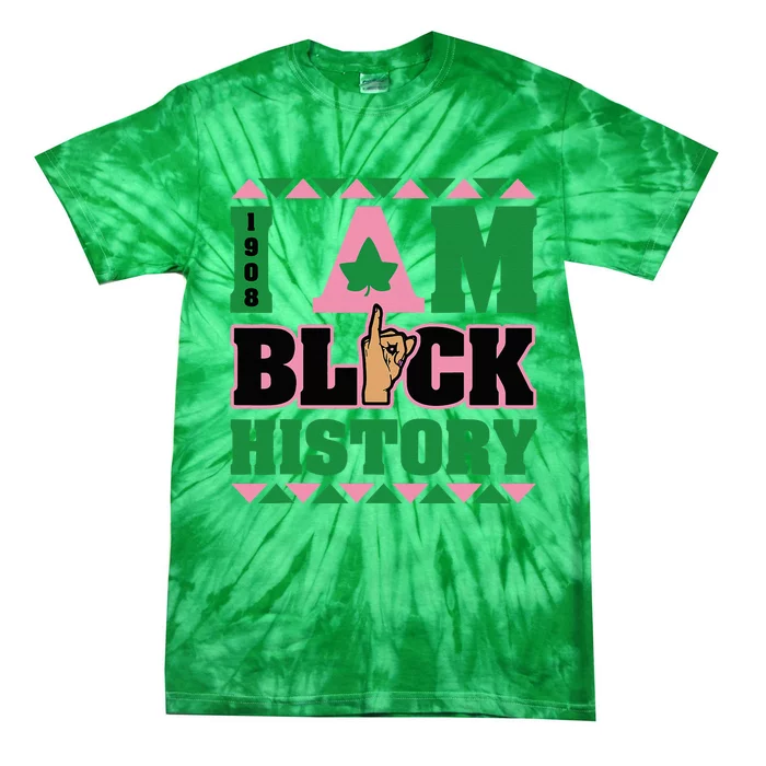 I Am Black History Women Aka African Sorority Tie-Dye T-Shirt