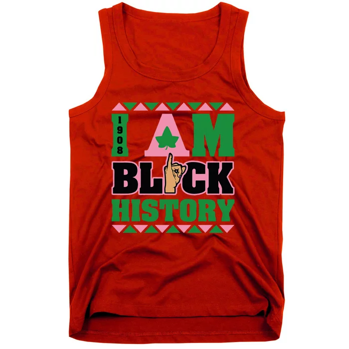 I Am Black History Women Aka African Sorority Tank Top