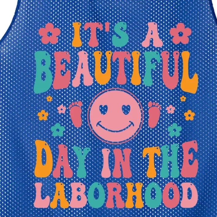 Its A Beautiful Day In The Laborhood Delivery Nurse Obgyn Great Gift Mesh Reversible Basketball Jersey Tank