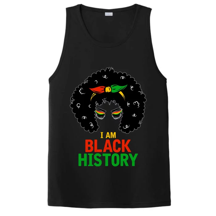 I Am Black History African American Female Pride Performance Tank