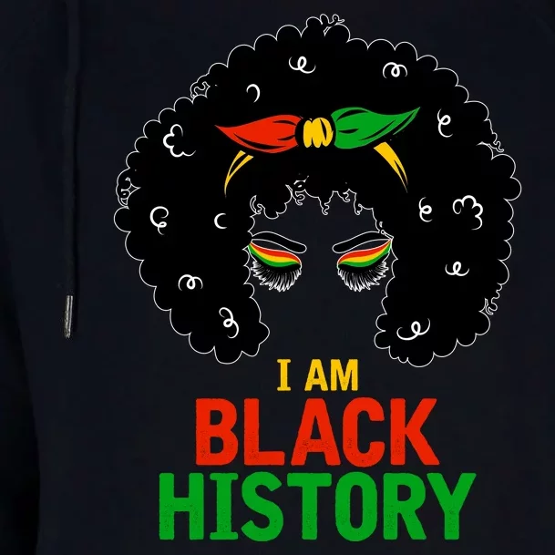 I Am Black History African American Female Pride Womens Funnel Neck Pullover Hood