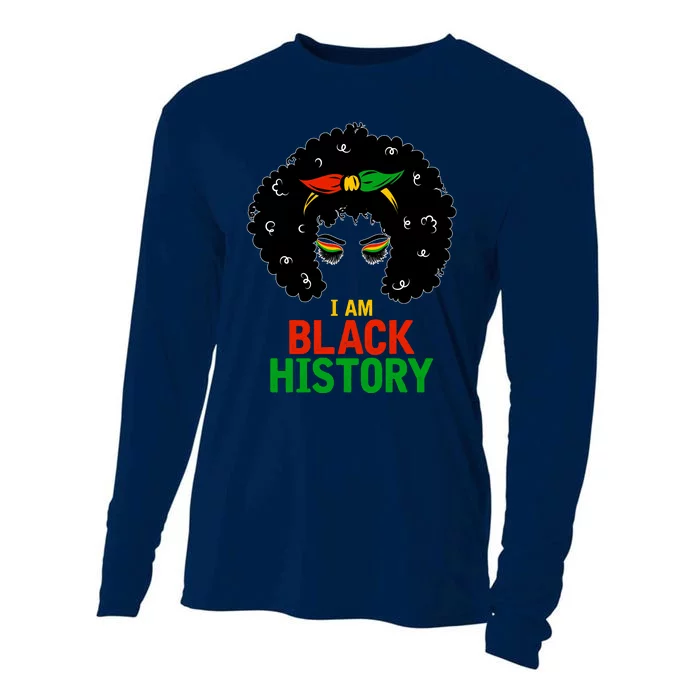 I Am Black History African American Female Pride Cooling Performance Long Sleeve Crew