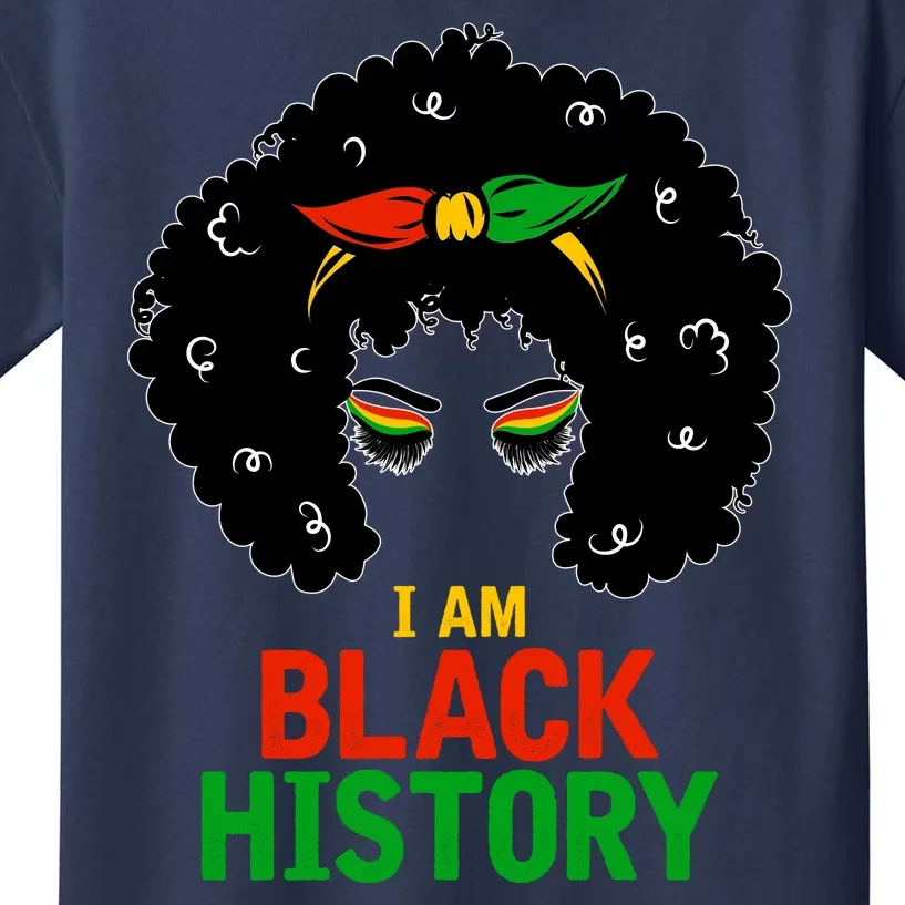 I Am Black History African American Female Pride Kids T-Shirt